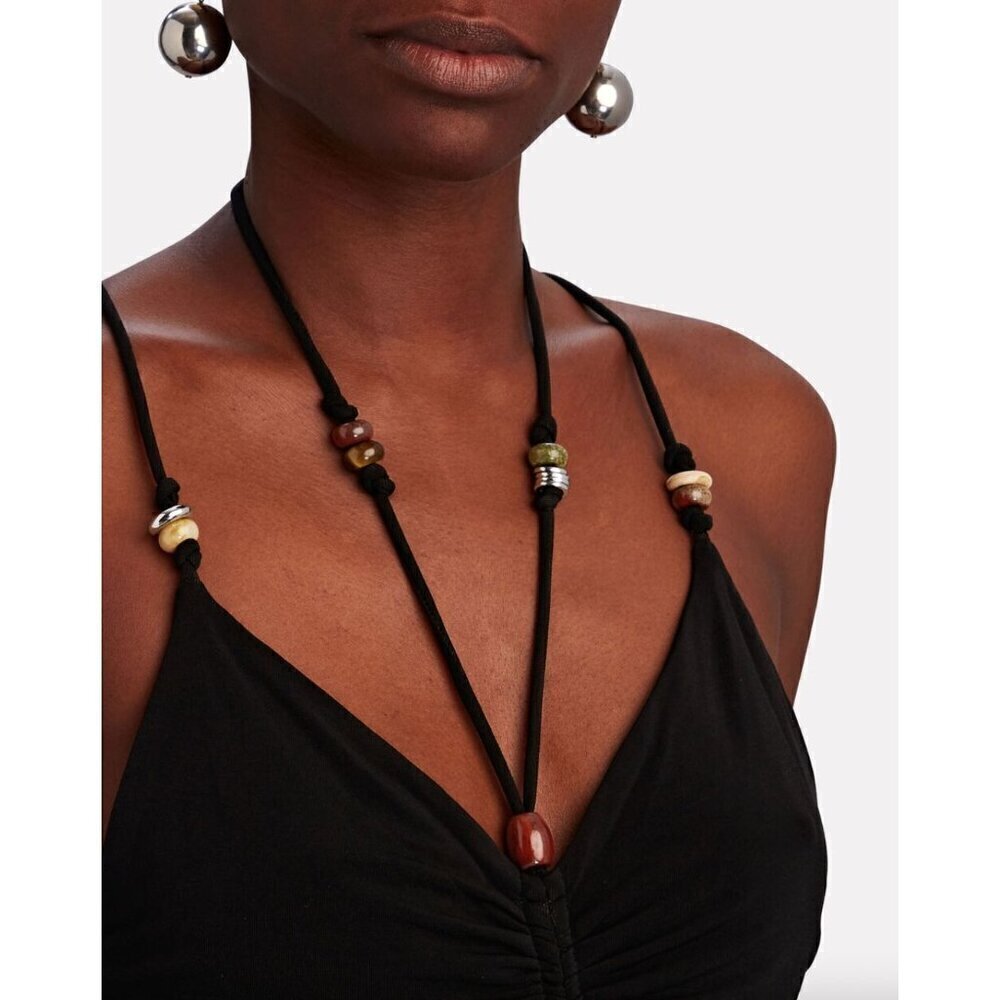 Anya Ruched Bead Embellished Mini Dress Black Womens Size XS - Picture 4 of 15